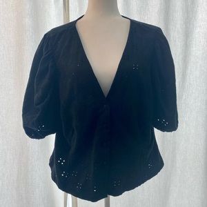 H&M ~ Black Blouse with buttons. Size ~ XXL